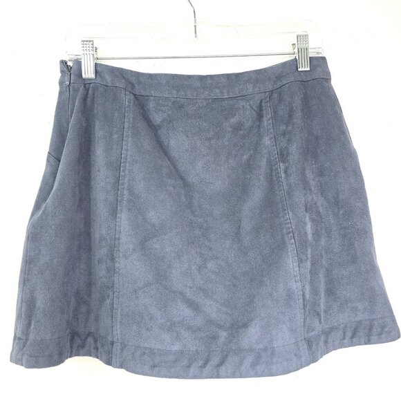 Vintage Abercrombie & Fitch Y2K 90s Periwinkle Blue Corduroy MIni A Line Skirt - Picture 3 of 6